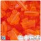 BeadTin Orange Transparent Mini Mobiles Plastic Pony Beads (2oz)
